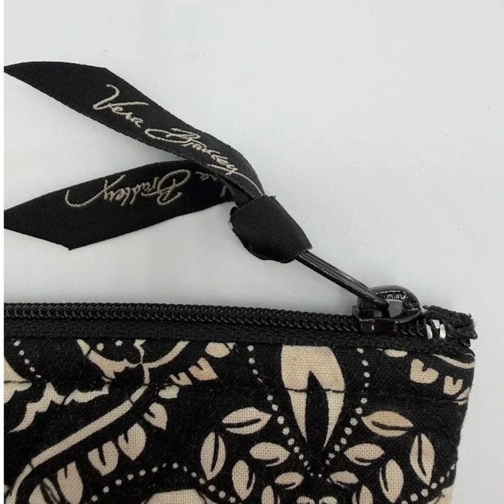 Vera Bradley Black and White Medallion Quilted Cotton Coin Purse Pouch